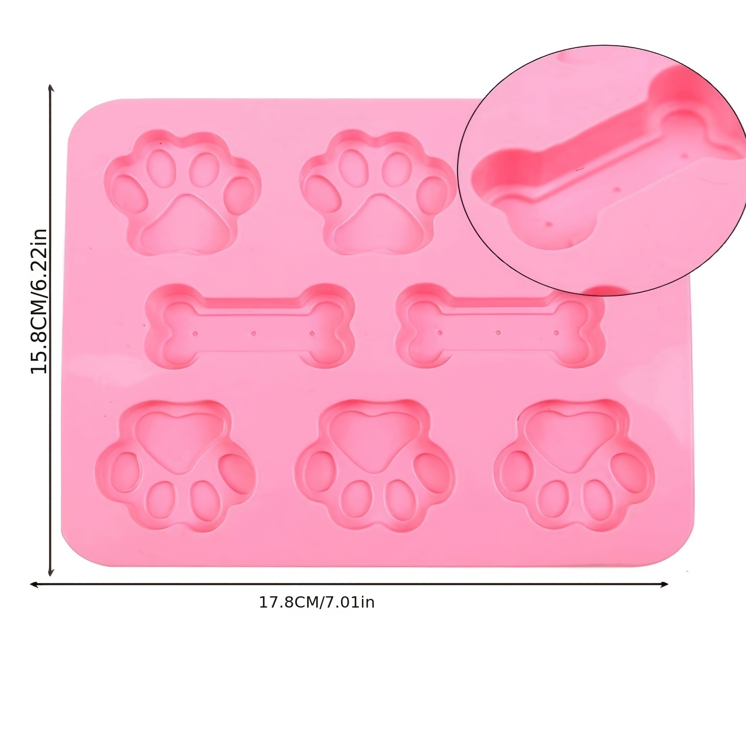 2 PCS Puppy Cat Dog Paw Silicone Mould Paw Print Chocolate Moulds Dog  Treats Molds Dog Freezer Ice Lolly Mould Non Stick Silicone Mould For Wax  Melts Baking Pudding Jelly Candy Gummy