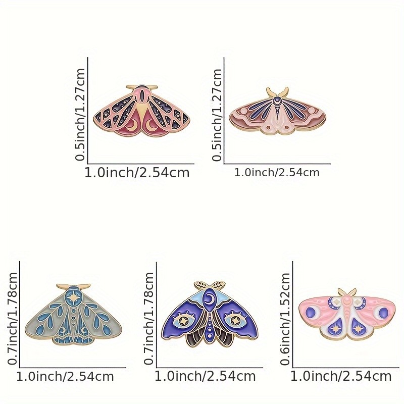 Floral Moth Butterfly Enamel Anime Pins Custom Insect - Temu