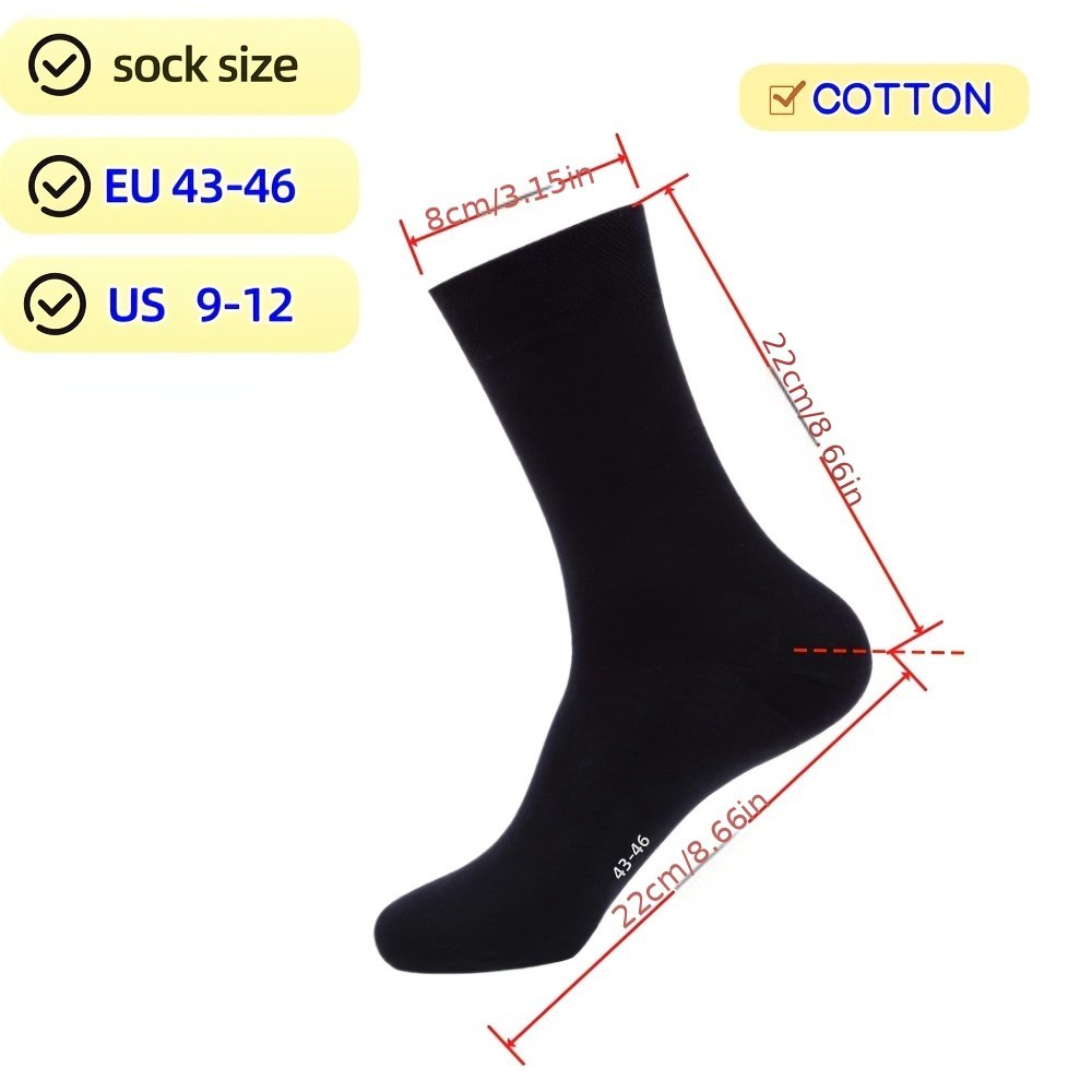 20 Paar Heren Grote Maat Zakelijke Casual Sokken - 9-12, Effen Zwart
