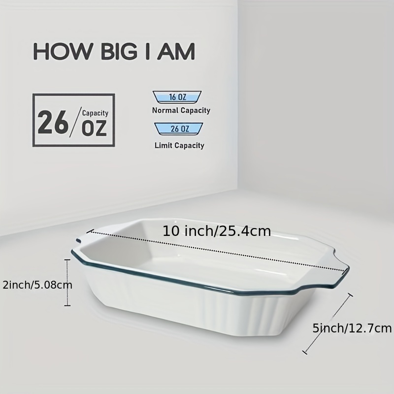 1 Pc Casserole Plats Pour Four Plat De Cuisson En Céramique Casserole Plat  Lasagne Pan Plats De Cuisson Pour Four Plat De Cuisson Ensemble 15.24cmx20.