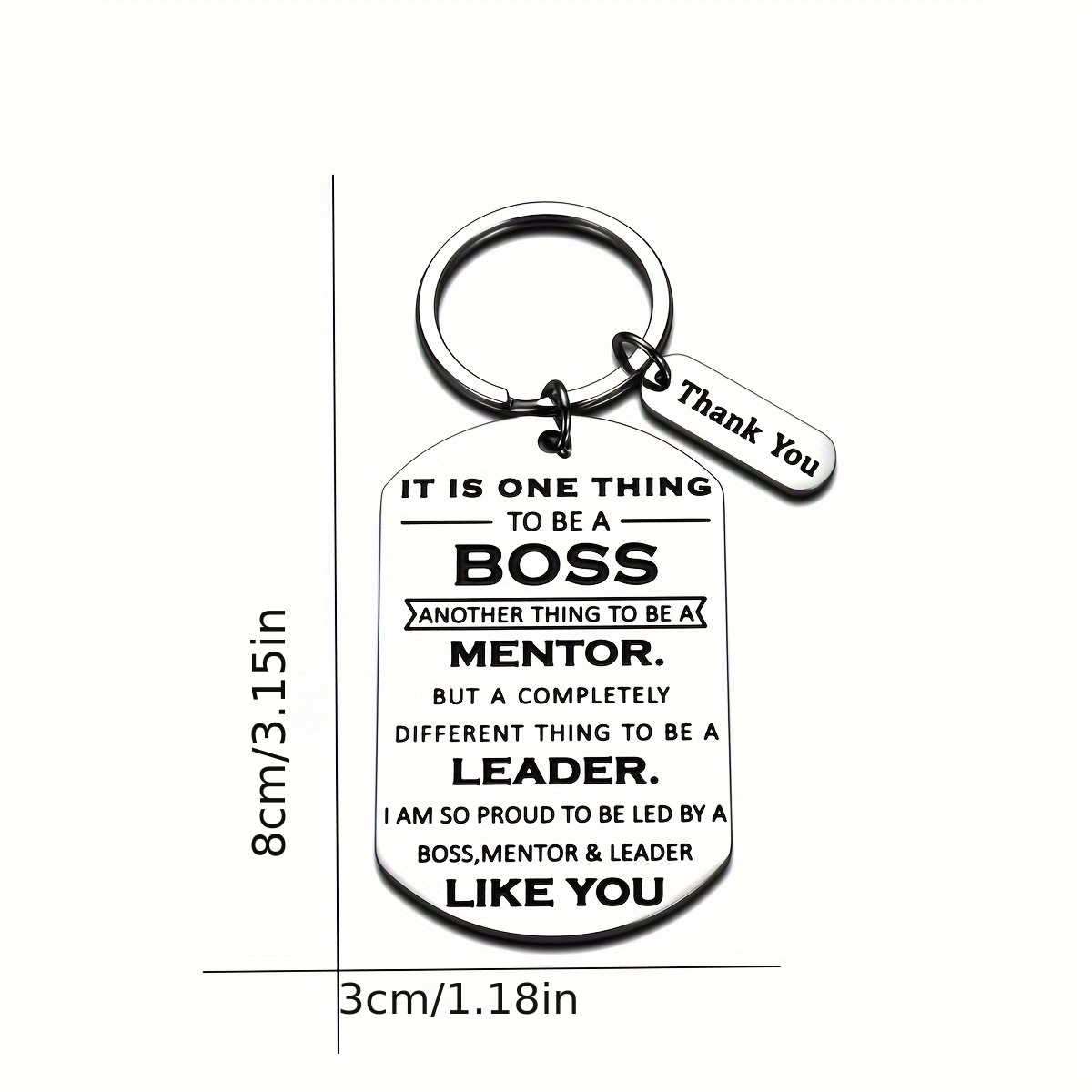 Boss Day Gifts for Women Men Office Keychain Thank You Boss Gift for  Coworker Mentor Supervisor