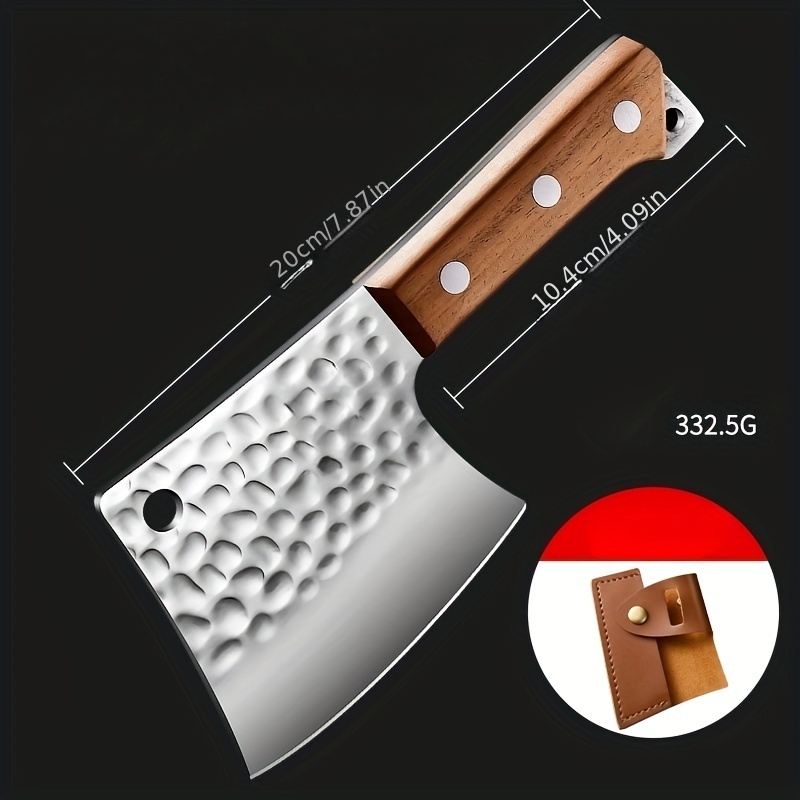  Cuchillo para carne, cuchillo de hacha gruesa de cocina para  matar huesos, cuchillo para cortar huesos para el hogar, cuchillo de cortar  resistente con mango de madera, BY KKZY (color 