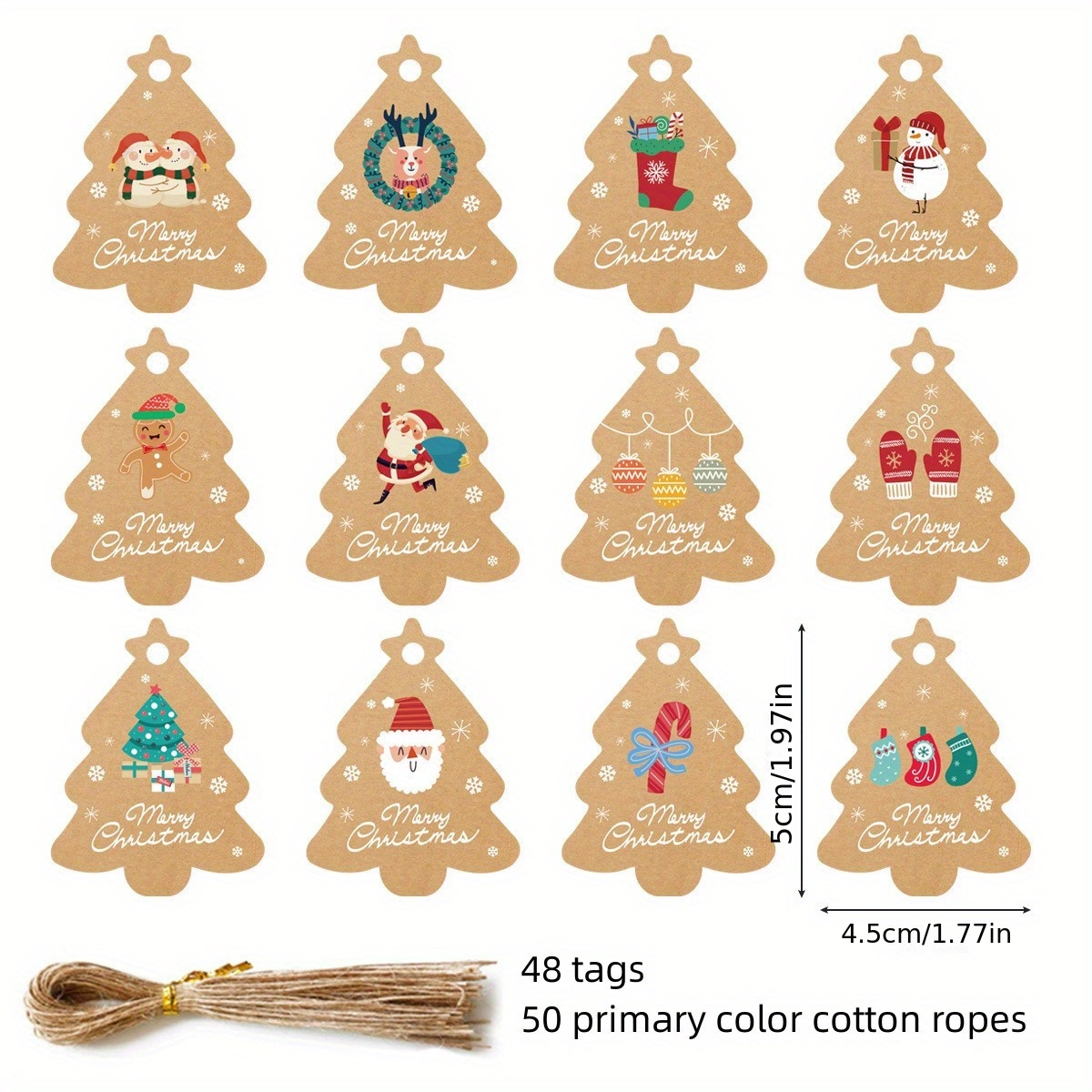 Christmas Hanging Card Cute Fine Workmanship Exquisite Wide Application  Christmas Tags Pendant for Festival Blue Paper 