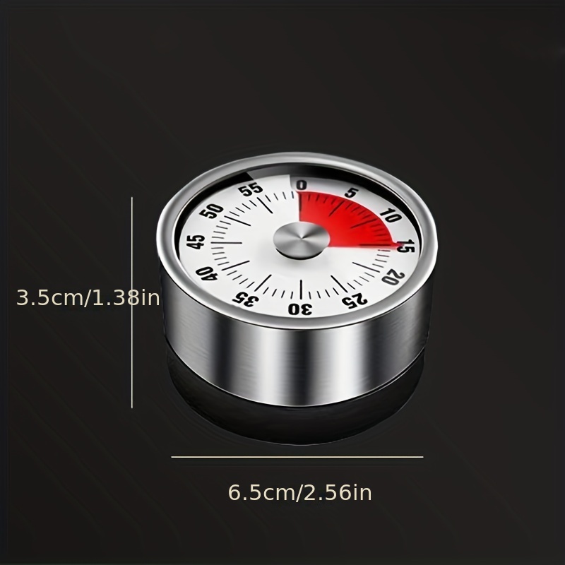 1pc Stainless Steel Mechanical Timer Reminder Countdown - Temu