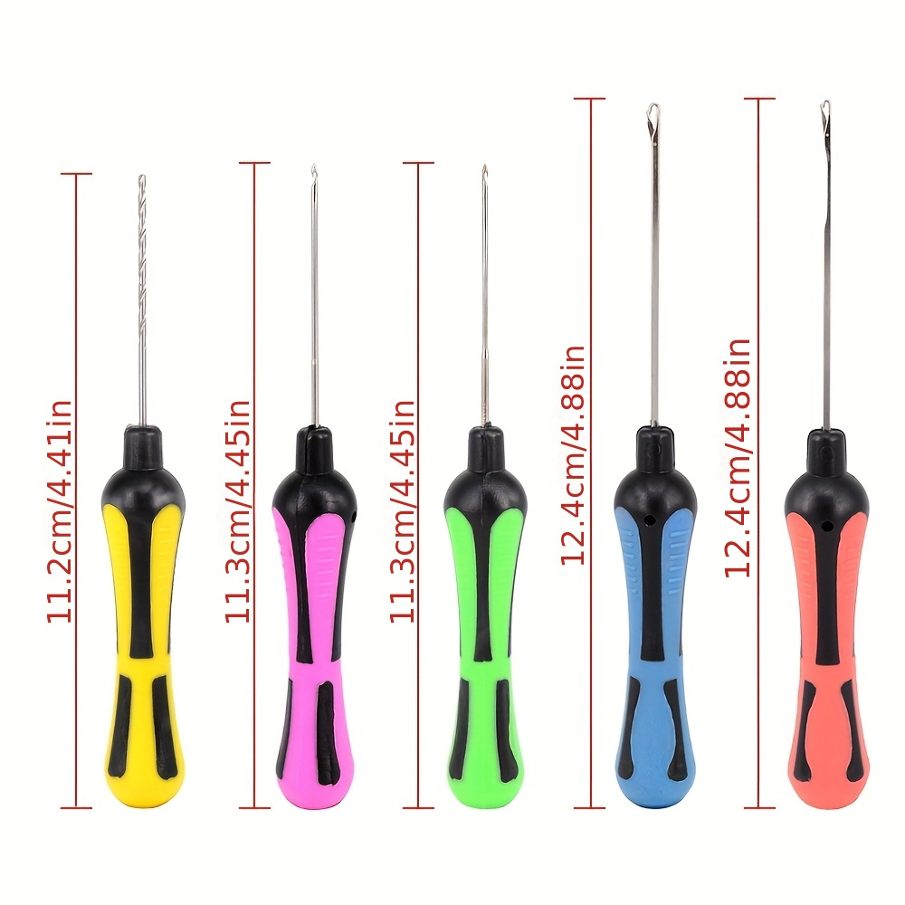 Hirisi 5pcs Carp Fishing Tool, Hook Link Bait Needle Set Fishing Bait Tools Carp Fishing Additions