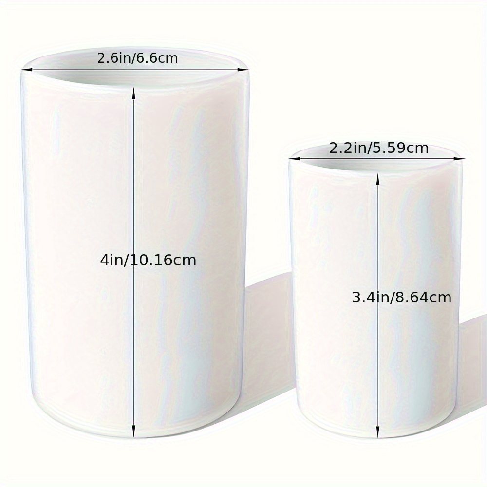 2pcs Silicone Cylinder Candle Molds - Irregular Shape, Craft Supplies For Diy Candle Making