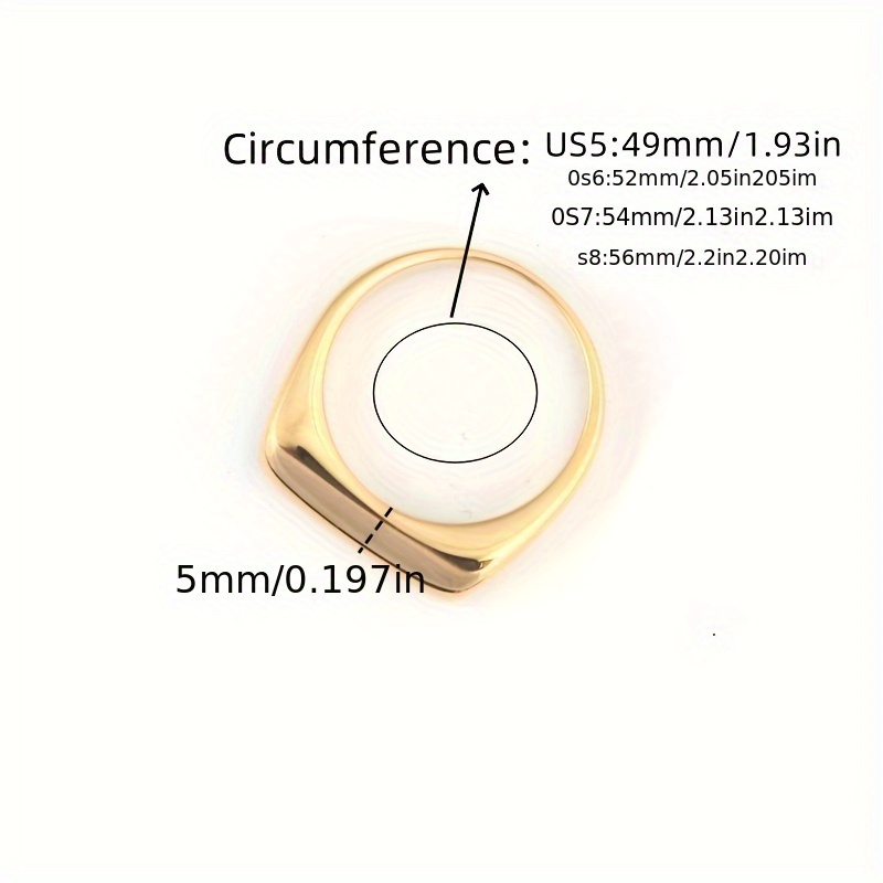 Unisex Minimalist Stainless Steel Ring, Trendy Accessory