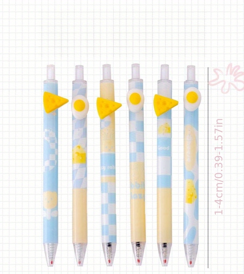 Gel Pens Kit Kawaii Cheese Cute Eggs Black Pen Writing Tool For