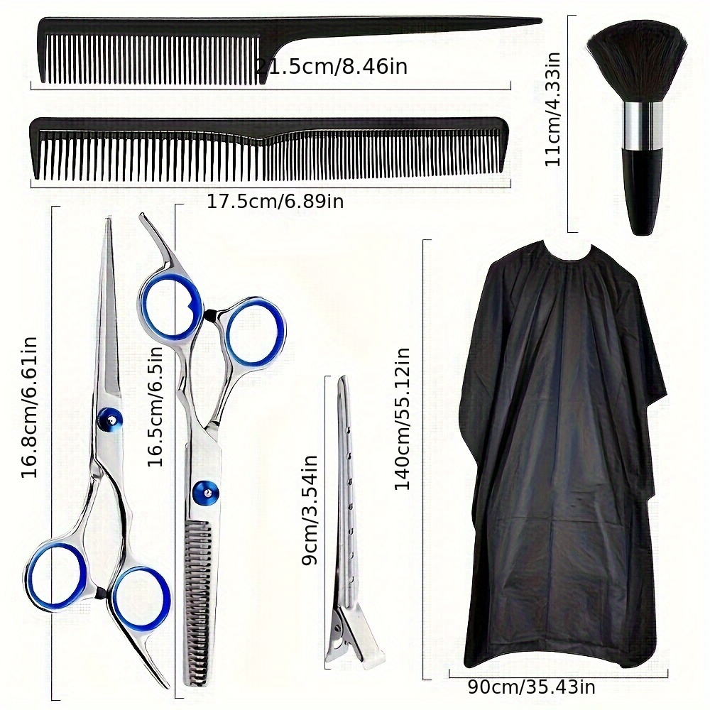 Kit Tijeras Profesionales Para Cortar El Cabello Set De Corte Pelo Barbero  11PCS