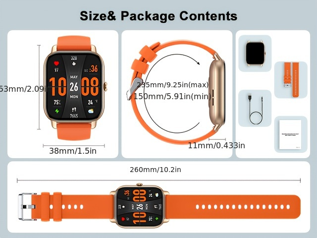 Montre Connectée P66 (Appels Entrants/Sortants), Traqueur d'Activité Fitness pour Femmes et Hommes, Montre Intelligente avec Modes Sport Multiples, Compatible Smartphones Android/iOS