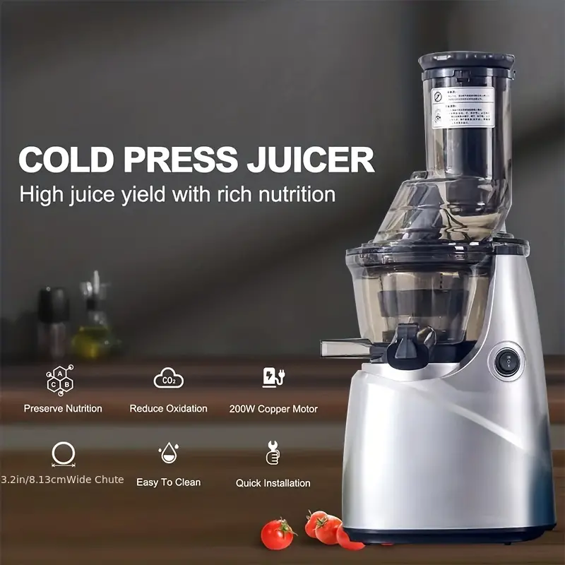 Us Plug Cold Press Juicer Machine Professional Slow Juicer - Temu
