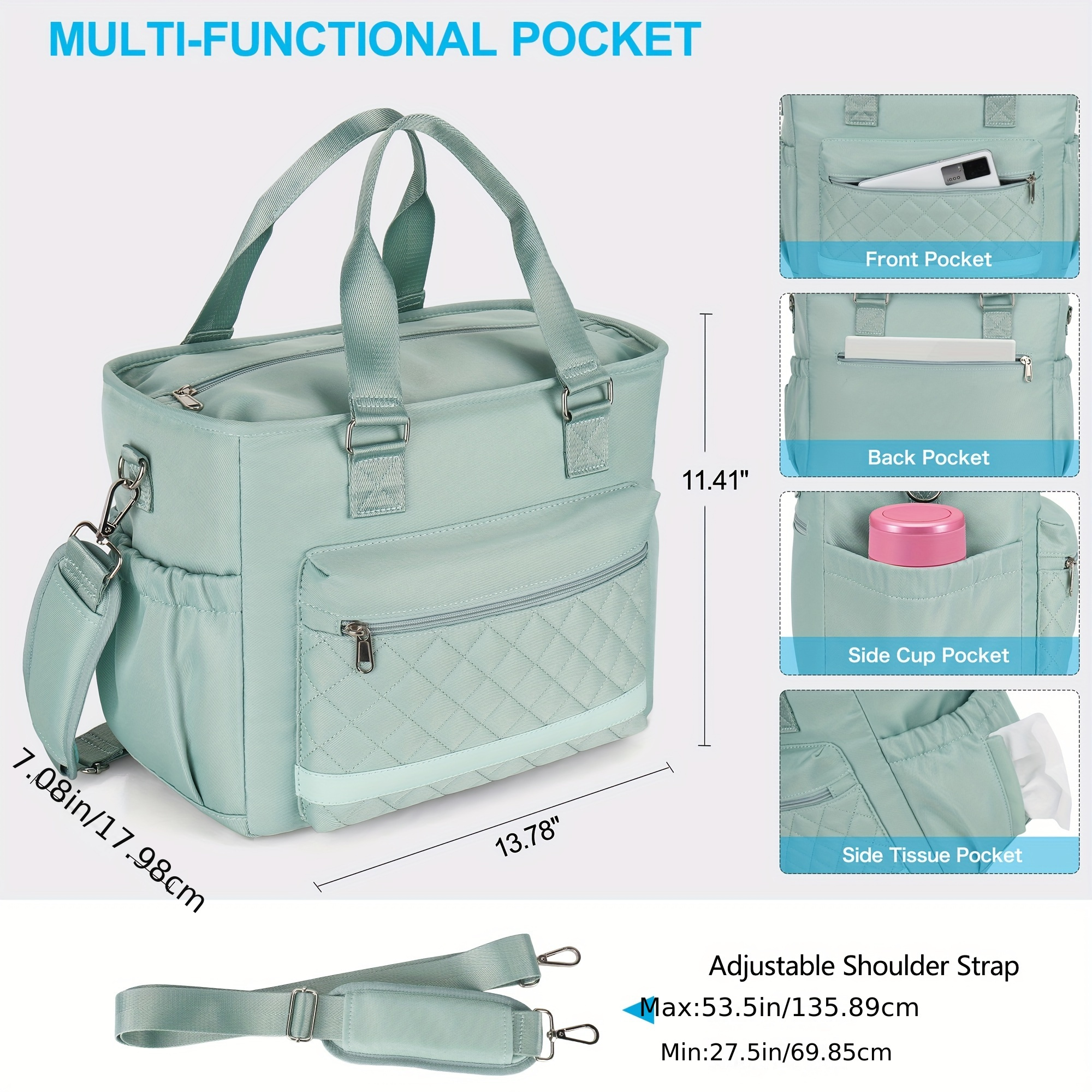 

Large Capacity Insulated Lunch Bag, Multi-functional And Waterproof, Suitable For School, Company, Teenagers, Office Workers, School, Classroom, Restaurant, Back To School, Outdoor Picnic And