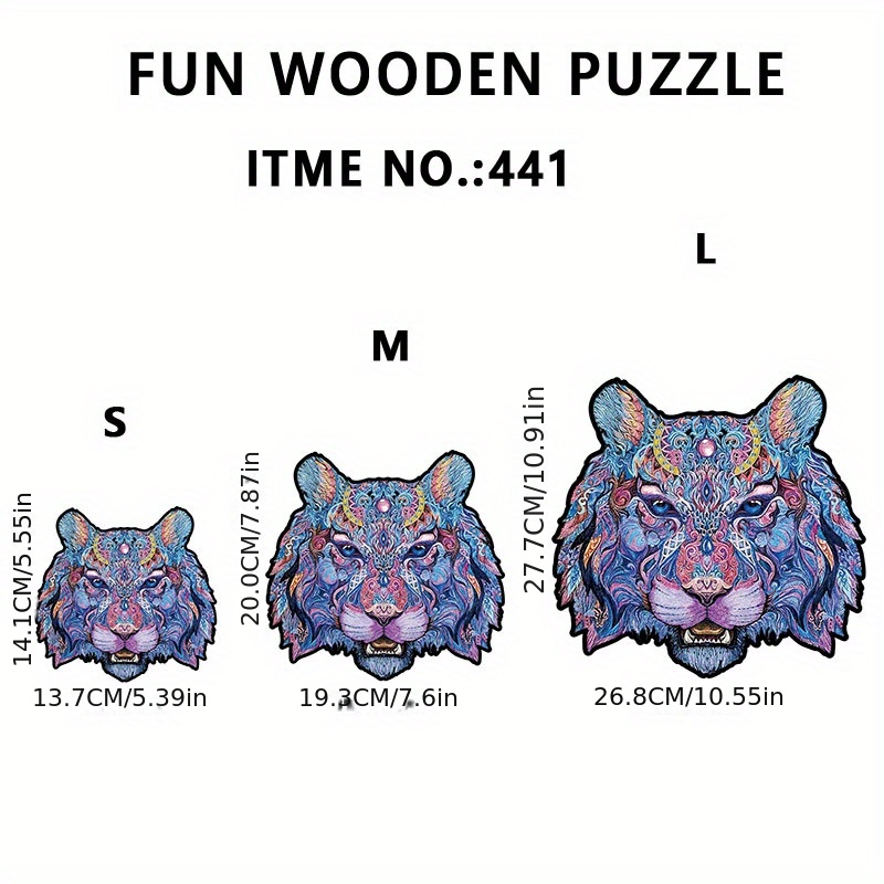 Wooden Puzzle Lion Wooden Animal Puzzle Wooden Toy Montessori Toy 