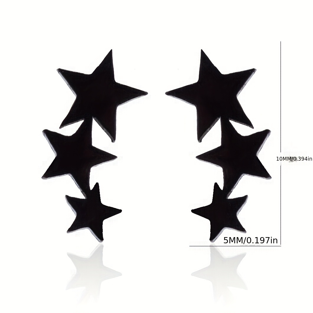 Stainless Steel Geometric Star Stud Earrings Small Earrings