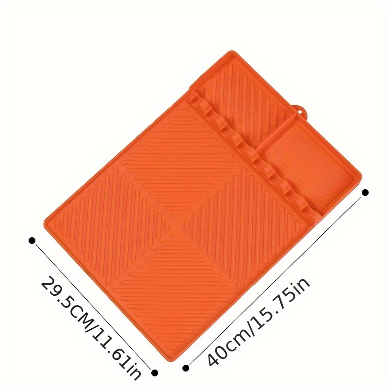 TEMU Grill Mat - Side Rack Mat Outdoor Grill Kitchen Counter Silicone Grill Mat With Drip Mat Large Silicone Spatula Mat, Grill Grill Rack Tool Rack,