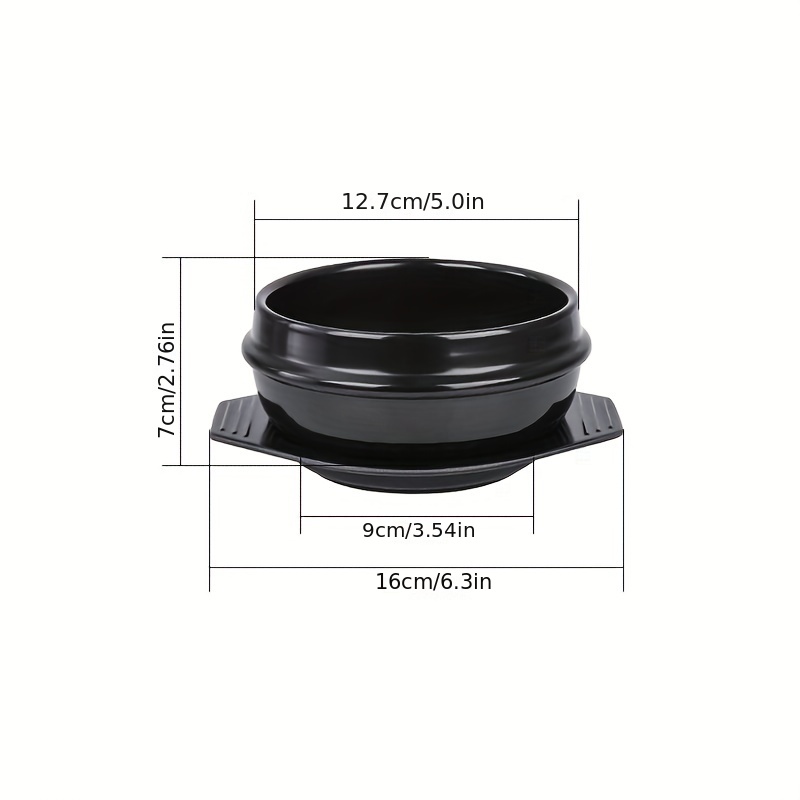 Korean Stone Bowl With Tray Premium Ceramic Stone Hot Pot - Temu