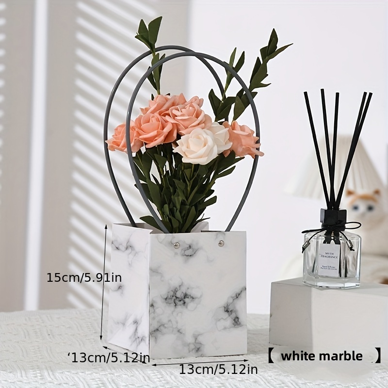 10pcs Waterproof Flower Wrapping Paper Marble Bouquet Gift Packing