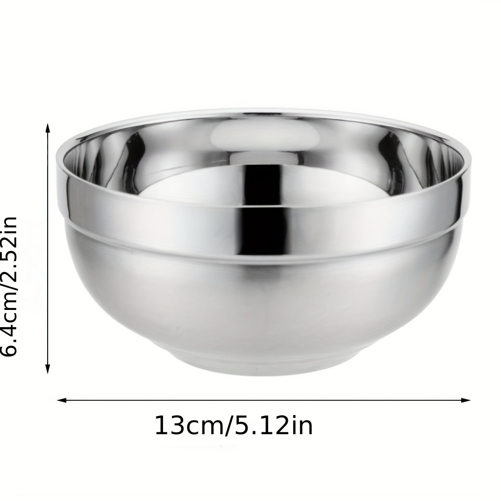 Heat Insulated Stainless Steel Bowl For Serving Ice Cream, Soup, Cereal,  Rice, Noodles, And Salad - Anti-scalding And Multipurpose - Temu Hungary