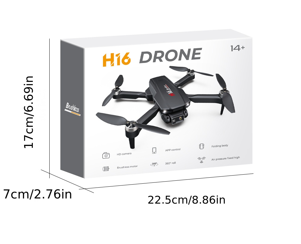 WRYX H16 Drone Brushless Motor Tumble Quadcopter HD Dual Camera Drone RC Optical Flow Hover Helicopter Gift UAV details 18