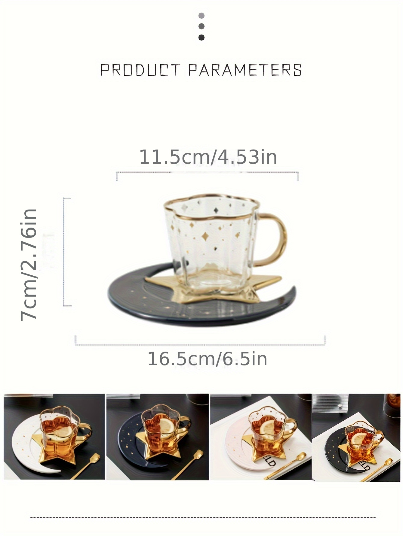 Set Tazza Tè E Piattino In Vetro Tazza Caffè E Piattino In - Temu