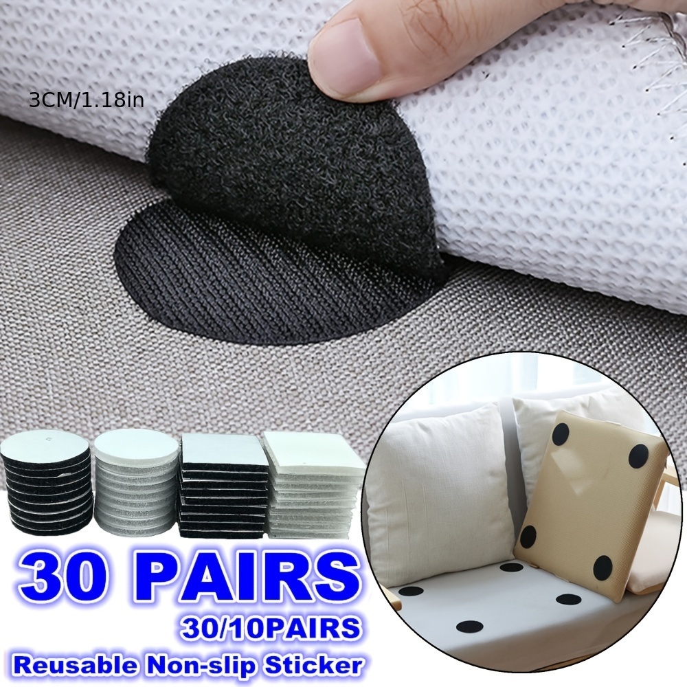 16ps/8 Pairs Anti Curling Carpet Tape Rug Gripper Velcro– Secure