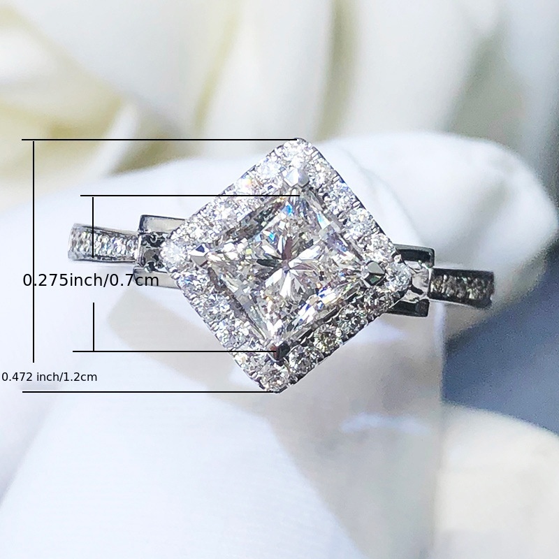 Luxury Zircon Engagement Ring & Necklace Jewelry Set For Wedding Bridal  Jewelry Women's Gift - Temu