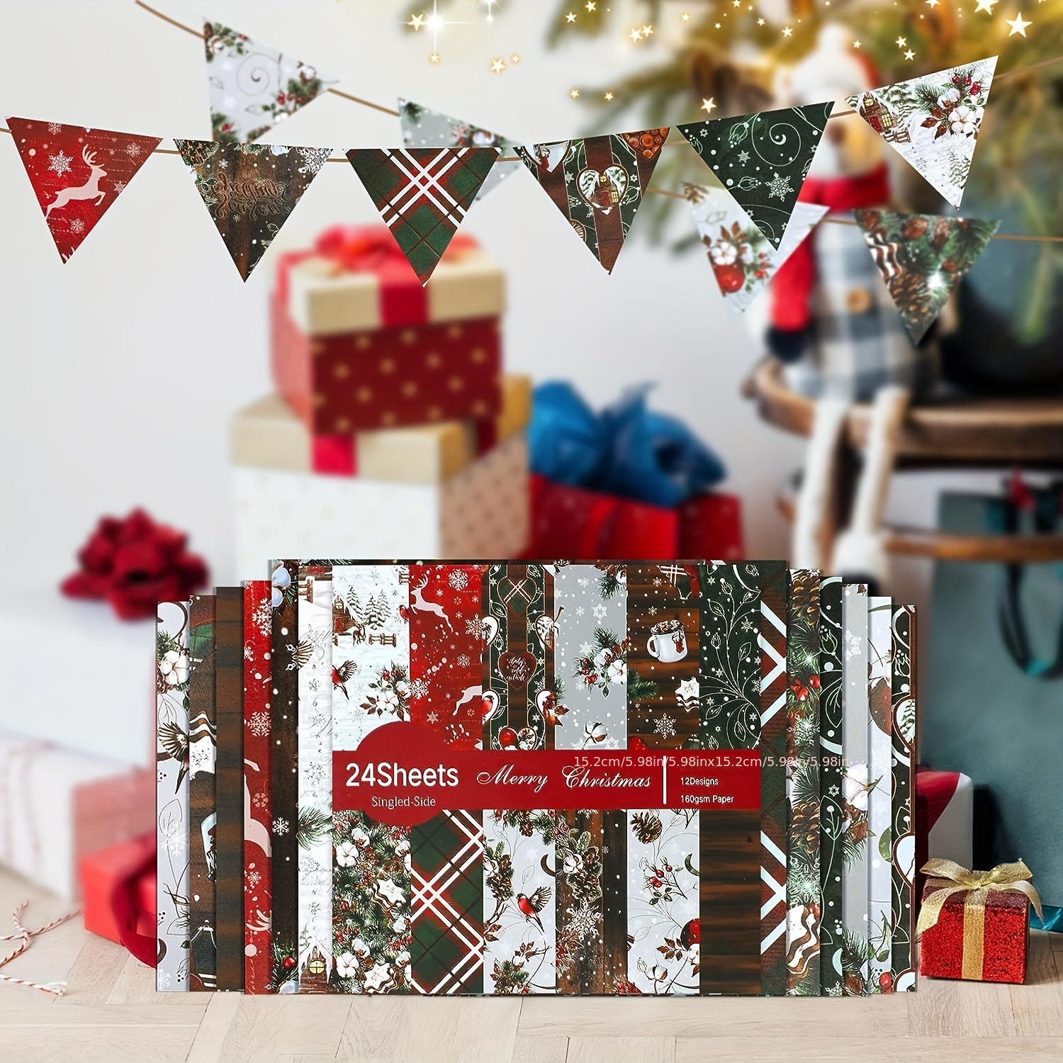 6x6 - Christmas Time Scrapbook Paper