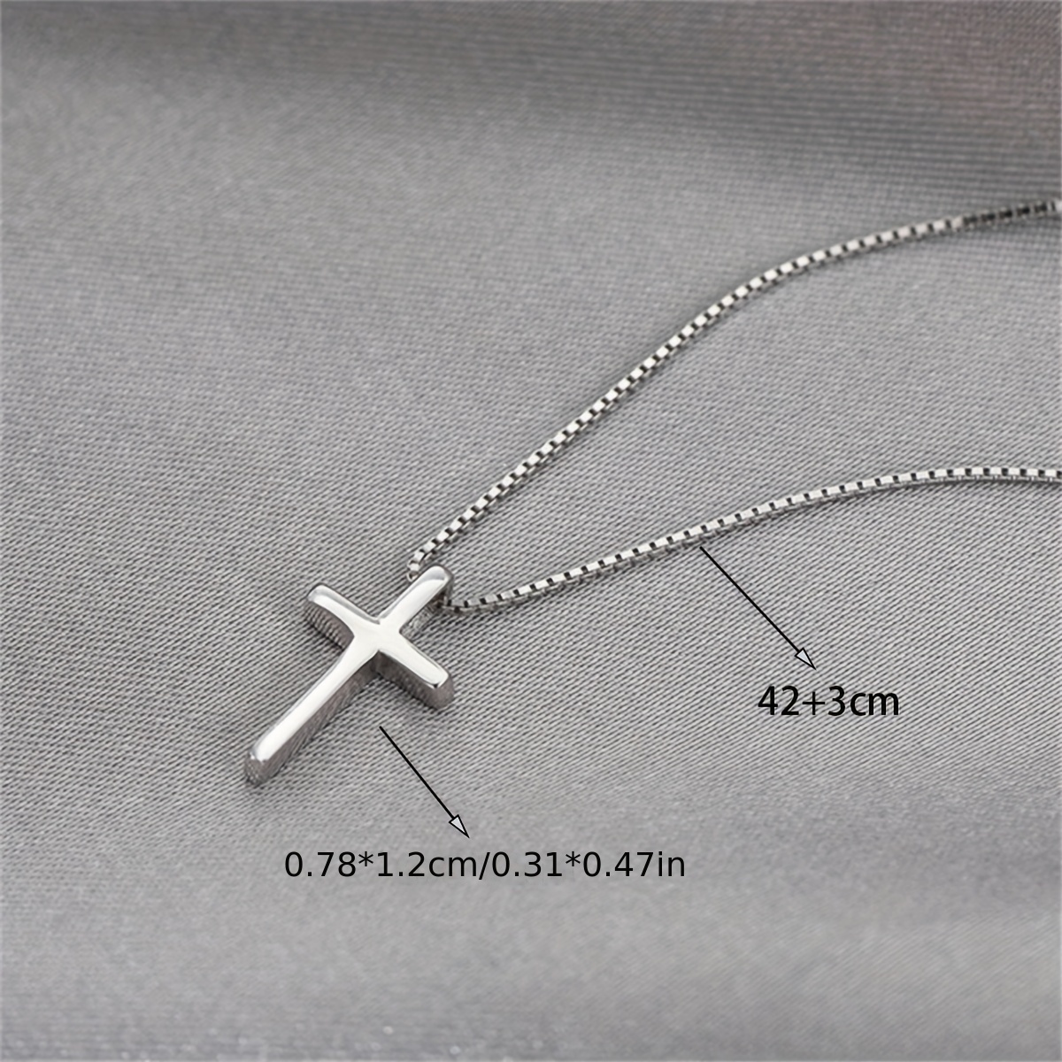 Women's Minimalist Tiny Cross Pendant Necklace, Gift for Her