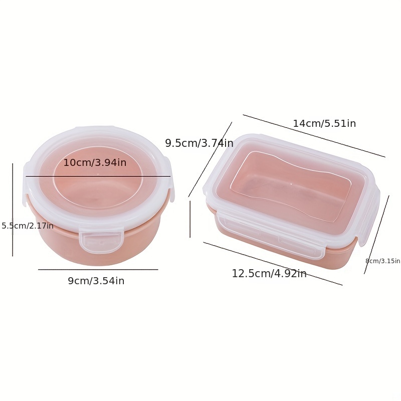 Plastic Boxes With Lids 150ml Round Mini Crisper Freezer Box