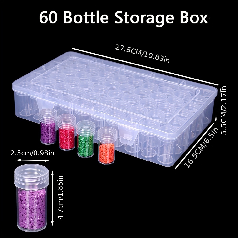 30 Bottles Bead Organizer Bead Containers Craft Storage - Temu