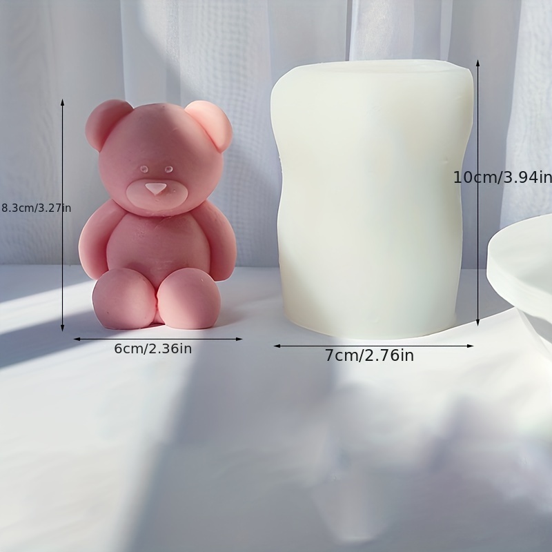 Teddy Bear Candle Mold (Pink)