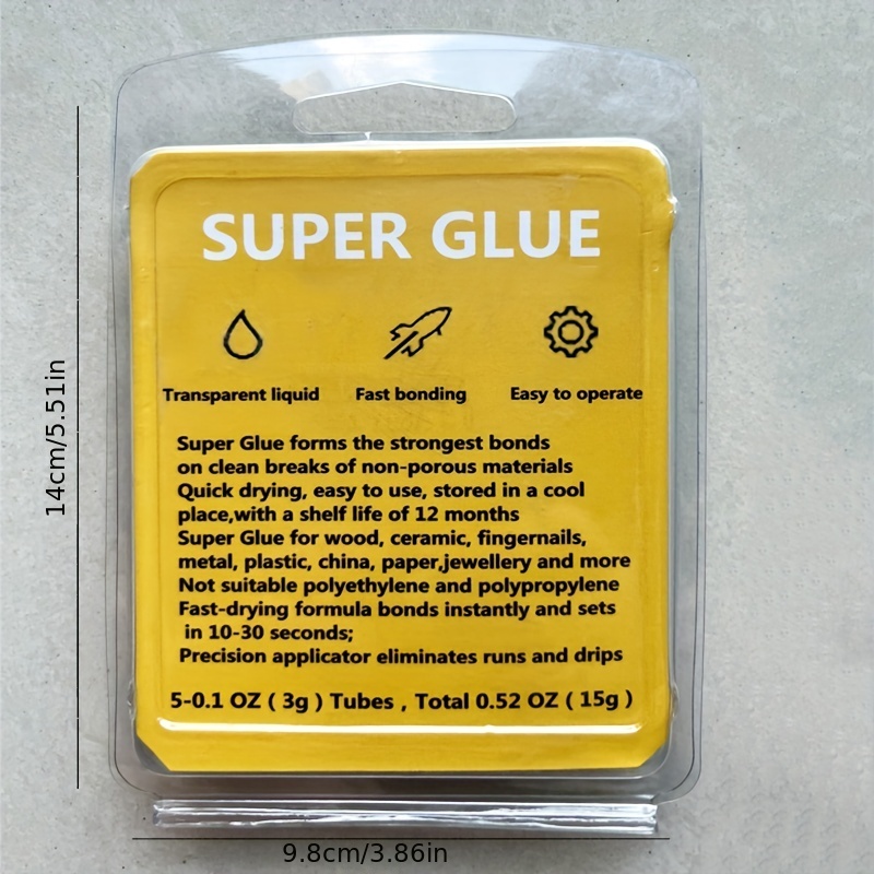 Total Glue Ca Plastic Glue Crazy Glue Clear Instant Strong - Temu