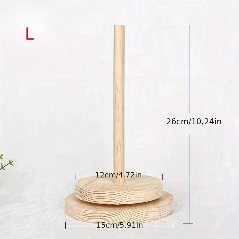 Wooden Yarn Holder Vertical Tissue Holder Wool & Thread Holder for