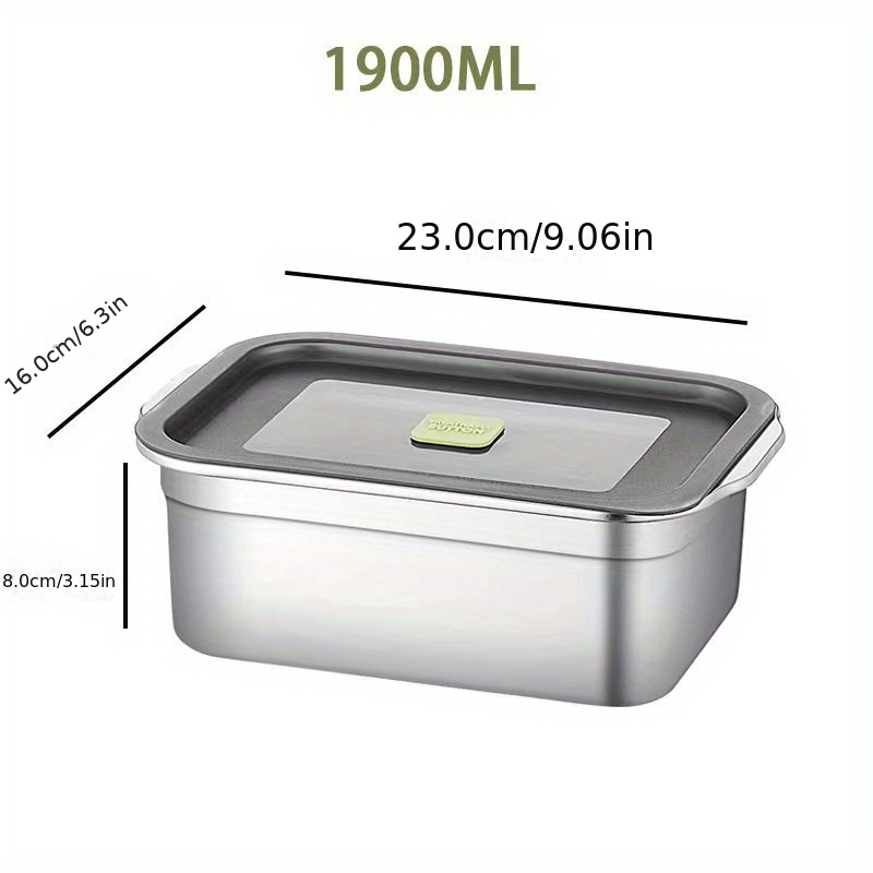 Stainless Steel Food Preservation Box With Sealed Lid, Double Ear Sealed  Leak-proof Reserve Box, Ice Cream Jar, Snack Cake Box, Freezer Storage  Container, Food Storage Container, Can Be Frozen, Steam Release Valve