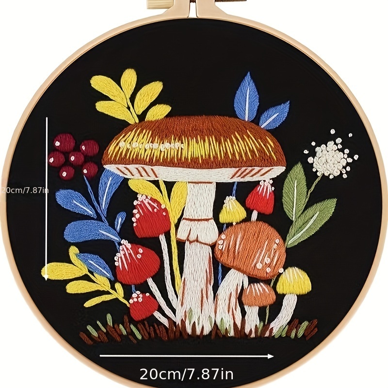 Embroidery Stickers Bee Ladybug Mushroom Pattern Diy - Temu