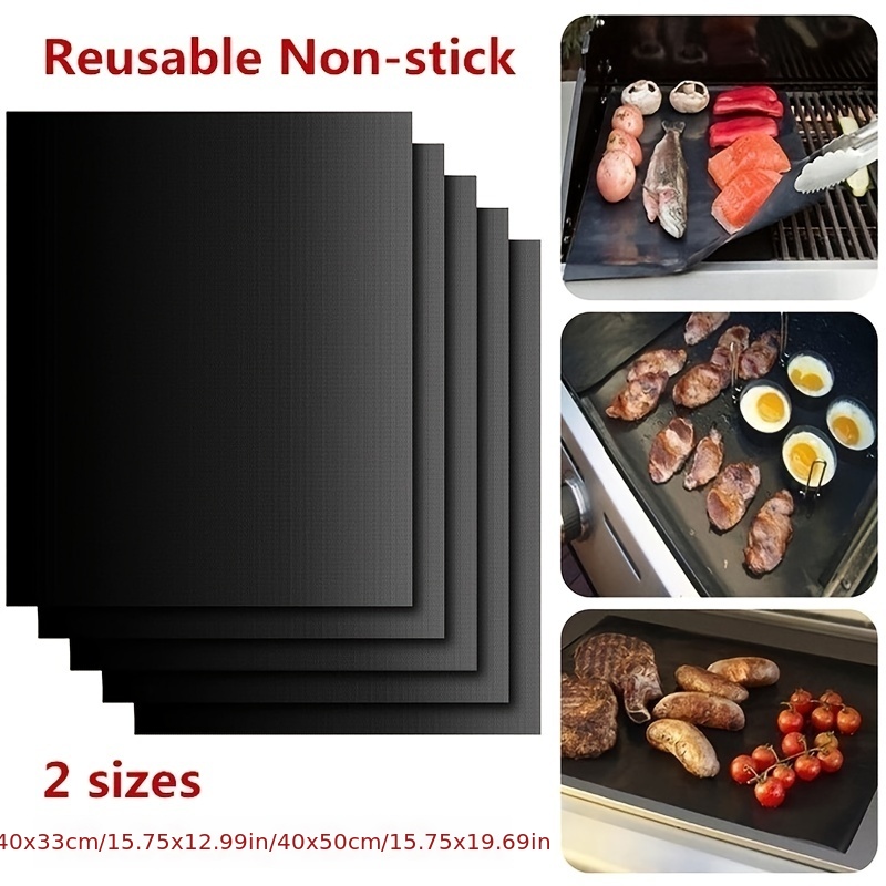 1pc 2pcs reusable non stick oven mat 0 2mm thick oven lined teflon kitchen mat for microwave oven baking tool details 2