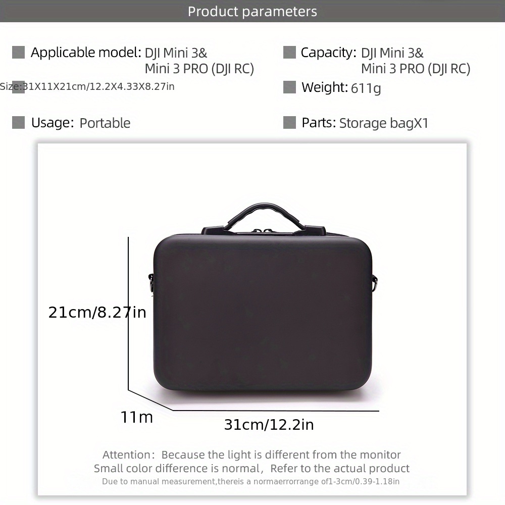 2023 Neue harte tragbare Aufbewahrungstasche Tragetasche Handtasche  Abdeckung für Dji Mini 3 Pro Drohne