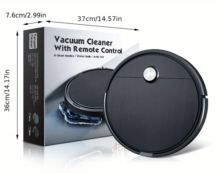 1pc robot vacuum cleaner robotic cleaner with water tank  free 2800pa strong suction slim low noise ideal for pet hair hard floor and daily cleaning small appliance bedroom accessories cleaning tools details 12