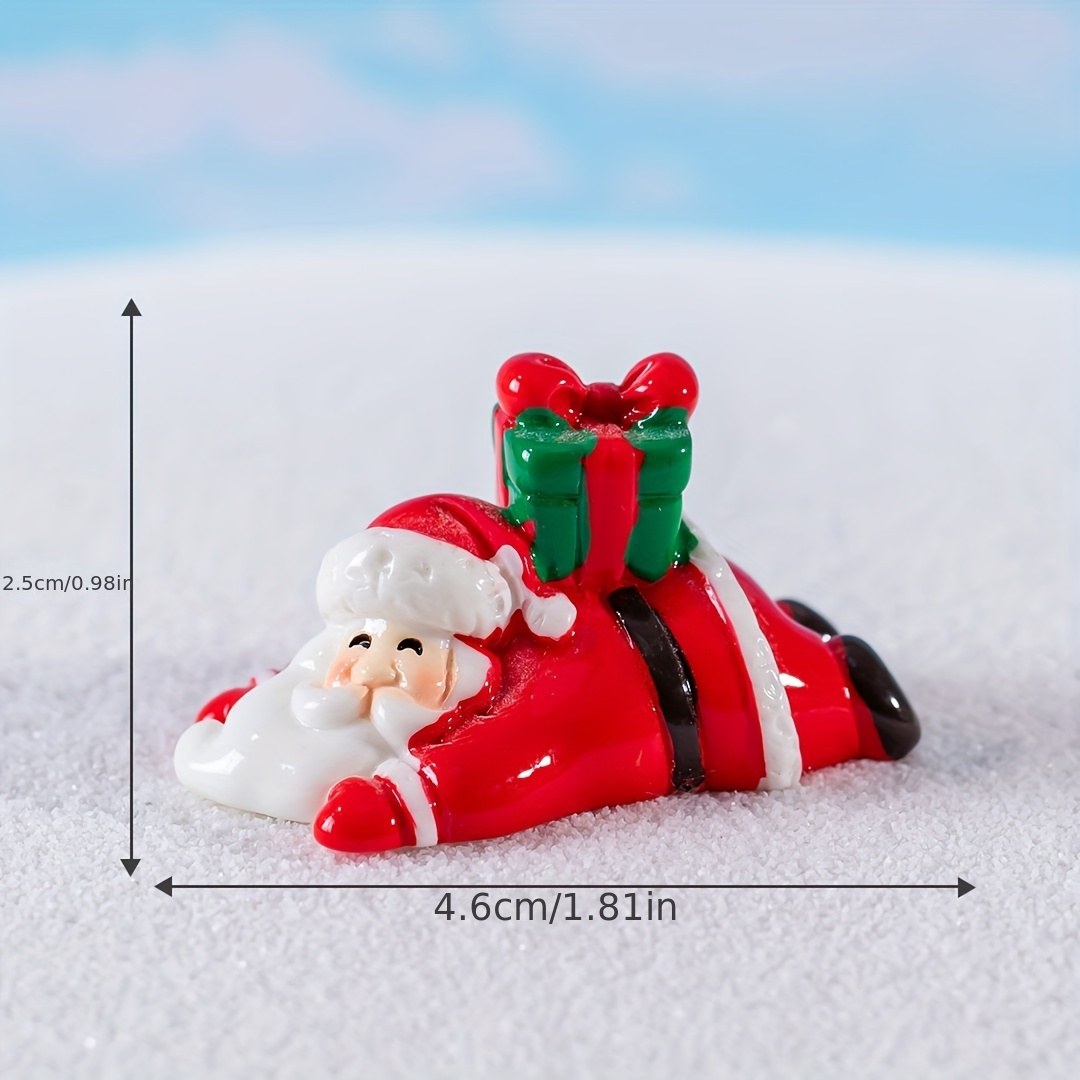 Christmas Micro Landscape Ornaments Santa Claus Cute Snowman - Temu