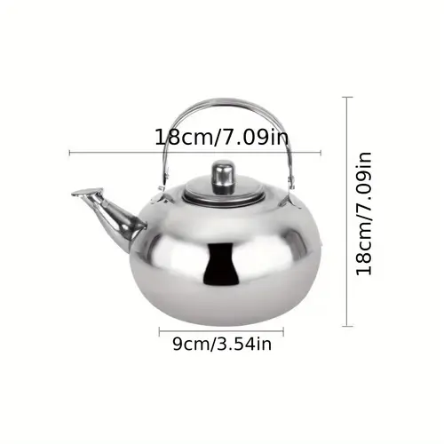 1pc 스테인레스 스틸 물 끓이기 - 내구성 있는 두꺼운 디자인, 여러번 사용 가능, 빠른 끓이기 기능 - 야외 모험, 캠핑, 피크닉에 완벽
