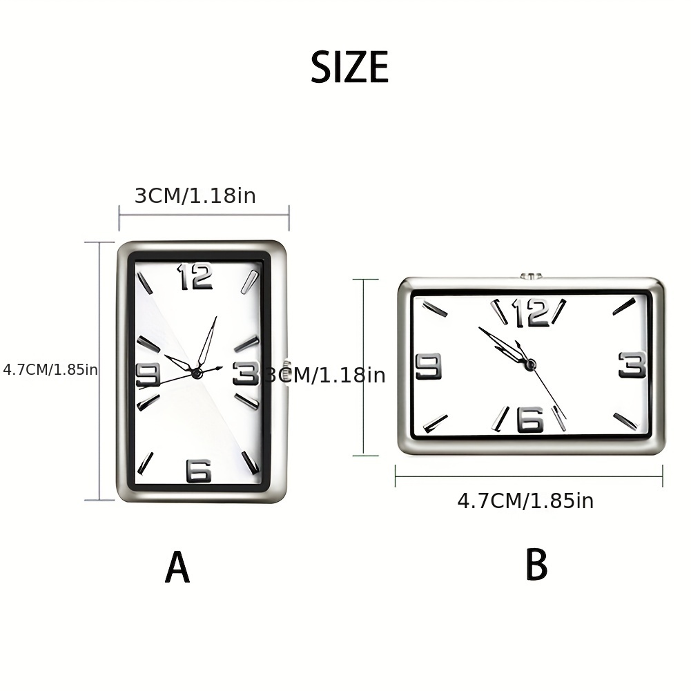 1pc Voiture Horloge Mini Quartz Analogique Voiture Tableau De Bord Temps  Évent Autocollant Horloge Montre Pour La Décoration De Voiture - Temu  Belgium