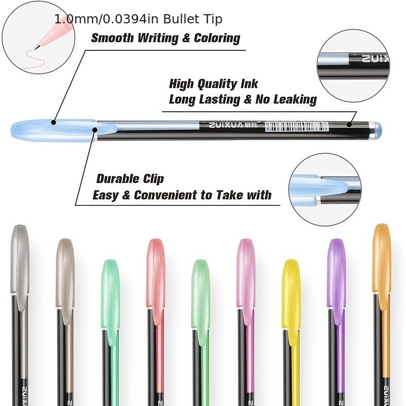 24 Unique Colors Gel Pens Gel Pens Set For Adult Coloring Books Colored Gel  Pen Fine Point Marker Great For Kids Adult Doodling Scrapbooking Drawing  Writing Sketching