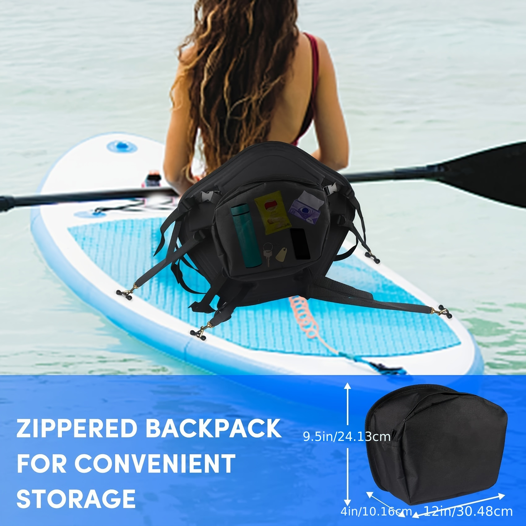 Kayak Seat With Back Support, Kayak Canoe Seat With/Without Removable  Storage Bag