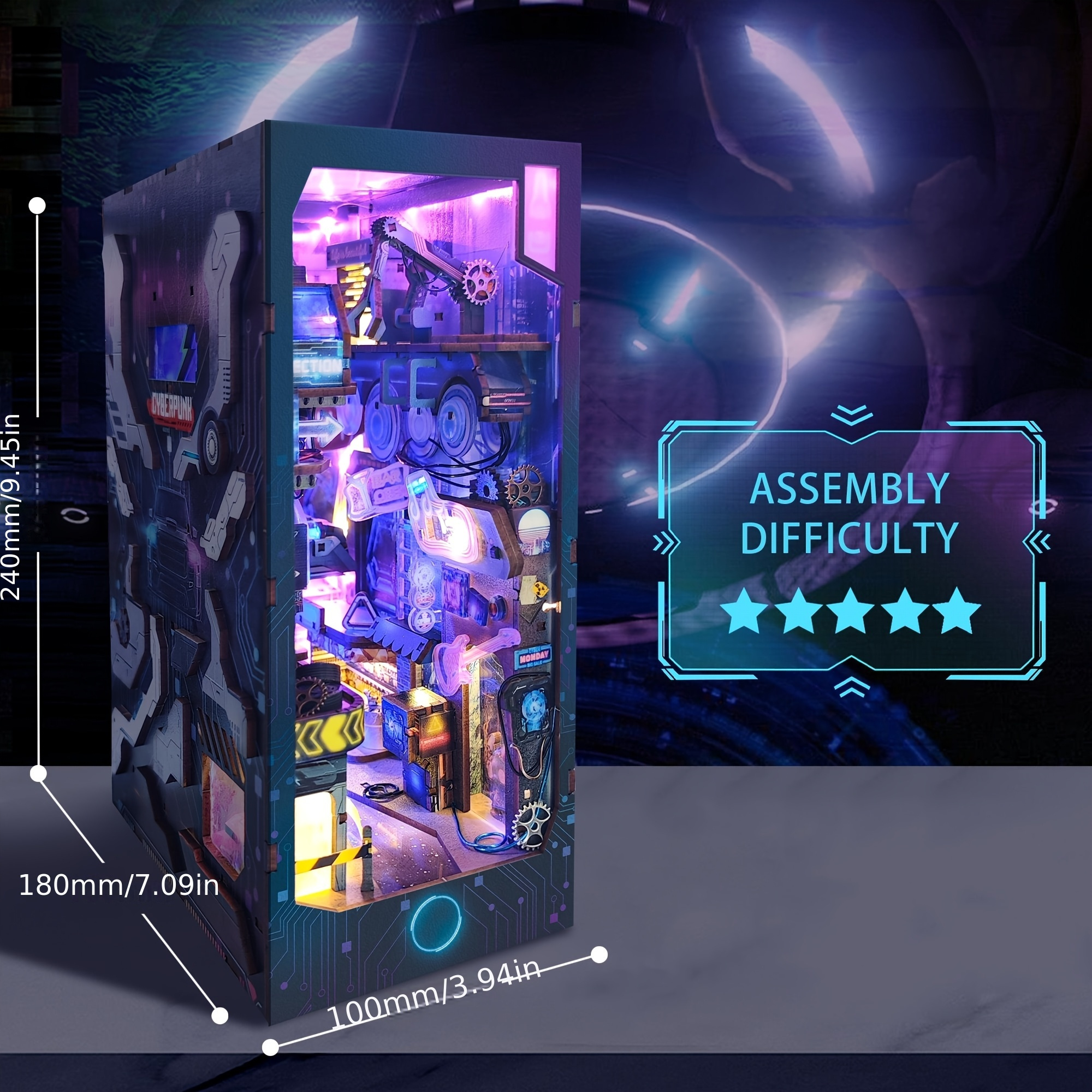 dimension cyberpunk style wooden diy 3d assembly - Temu