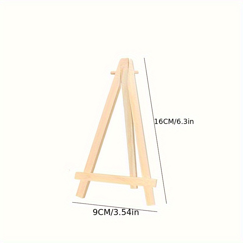  48 Pcs Mini Wooden Easels for Painting Canvas Wood Display  Easel Artist Easel Art Painting Easel Stand Tabletop Easel Triangle Card  Stand for Wedding Artist Adults Students Kids (8 Inch)