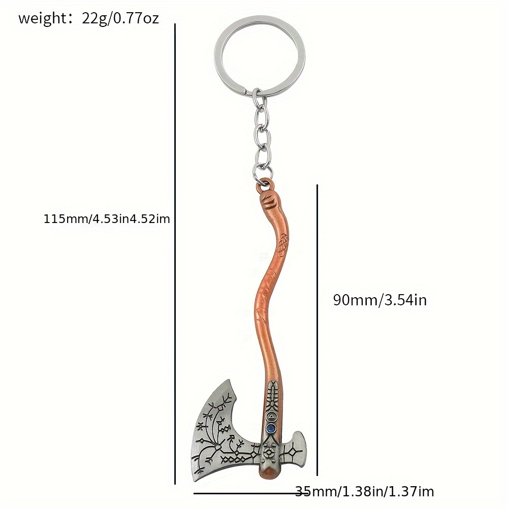 Mini Axe Weapon Keychain Ring, Daily Wear Accessory