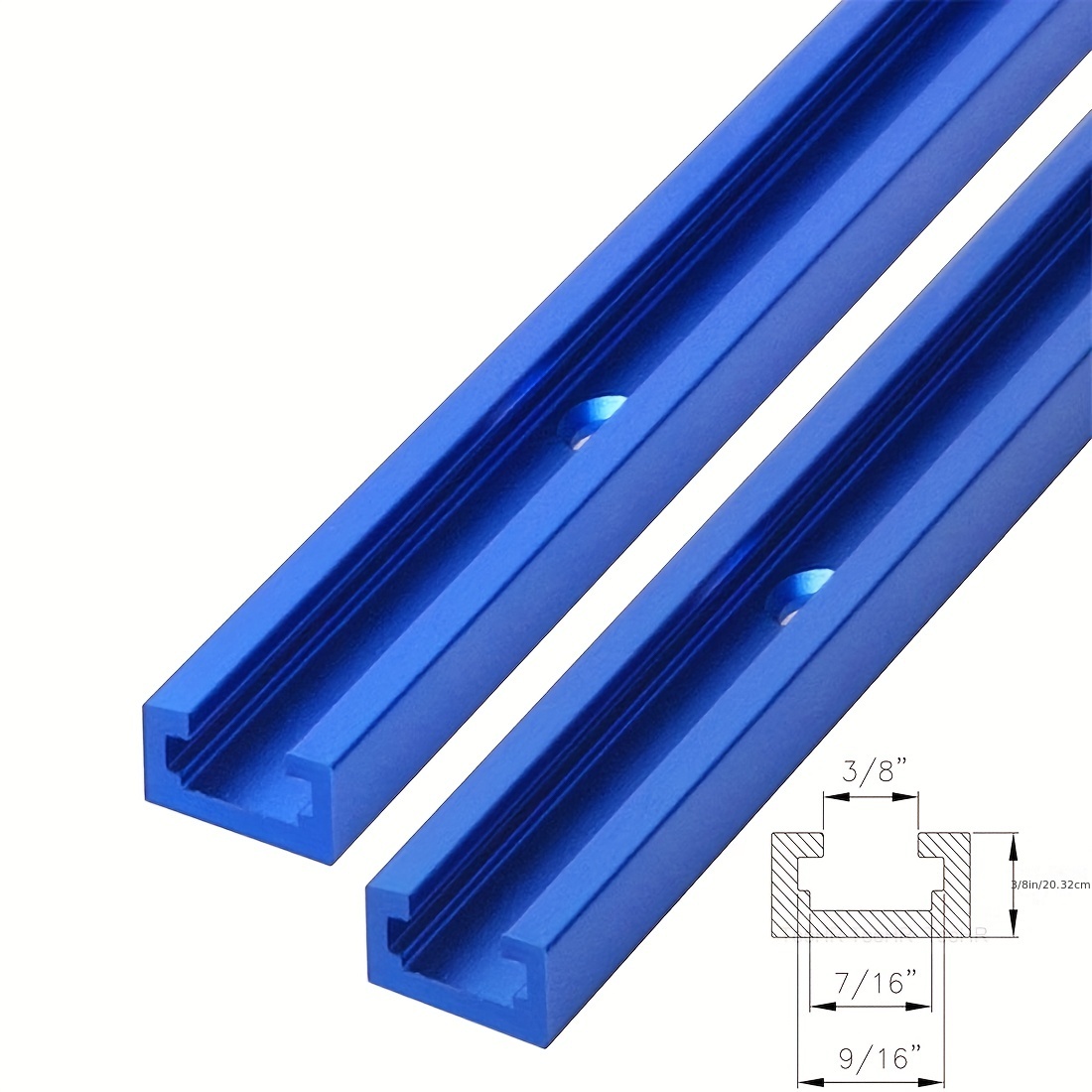T-Track Aluminum Alloy T-Slot Miter Track Woodworking Chute Rail for Jigs  Fixtures Router Tables(300mm/11.8in)