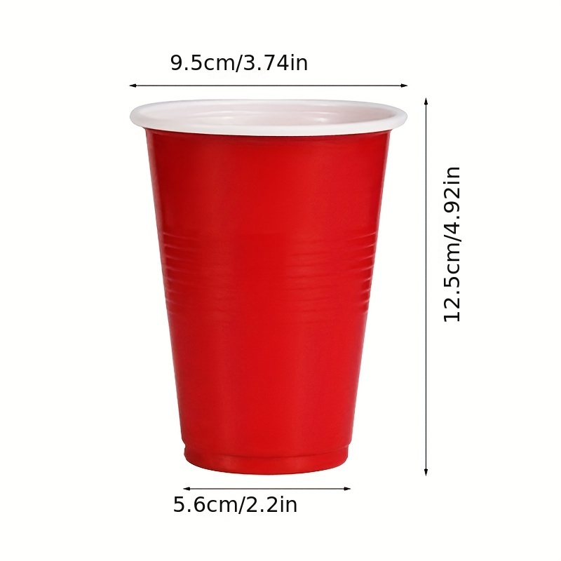 50pcs Party Cups 16 Oz Plastic Red Party Cups Disposable