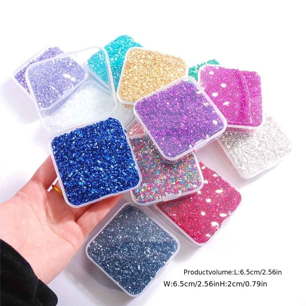 Irregular Crushed Stone Super Flash Glass Fragments Diy Nail - Temu ...