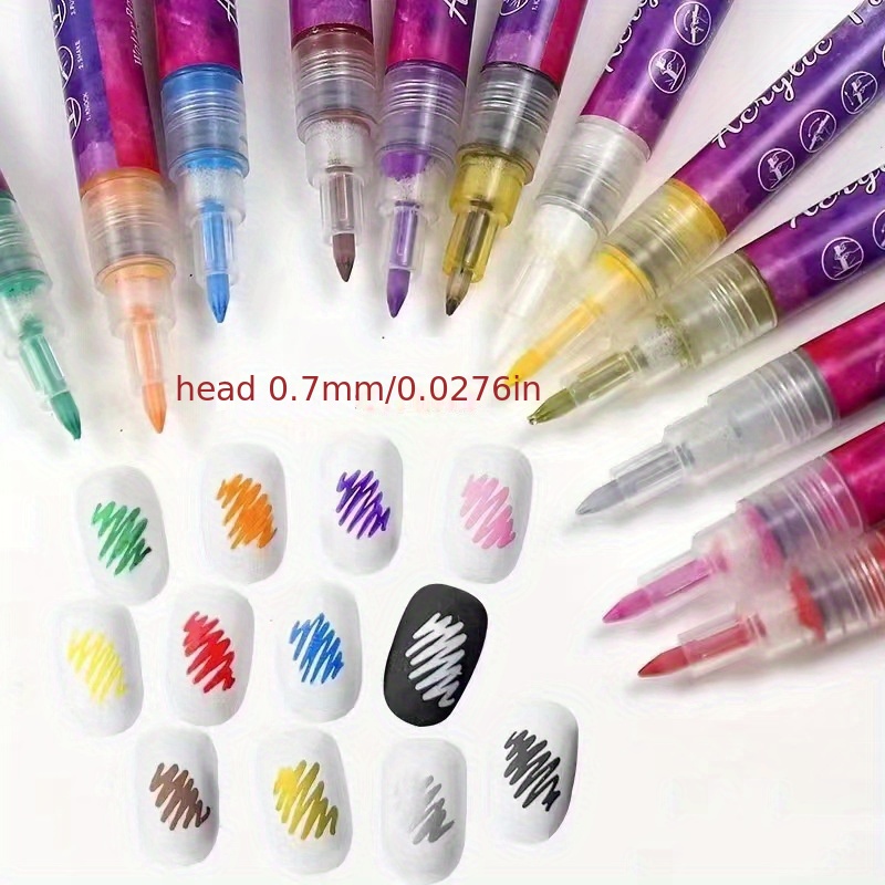 Gel Painting Nail Art Marker Pens Waterproof Graffiti Drawing Wave Polish  Nail Highlighter Pencil Lines Manicure Products Lecxm - Nail Polish -  AliExpress